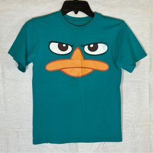 Disney Perry the Platypus Kids Short Sleeve Tee-Shirt SZ M 7-8 100% Cotton